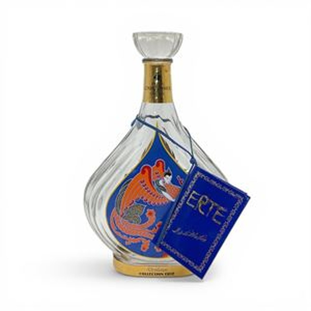 Courvoisier Erte Collection No. 3 Distillation Cognac Bottle Blue Gold France